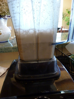 Making of hemp milk by blending the seeds